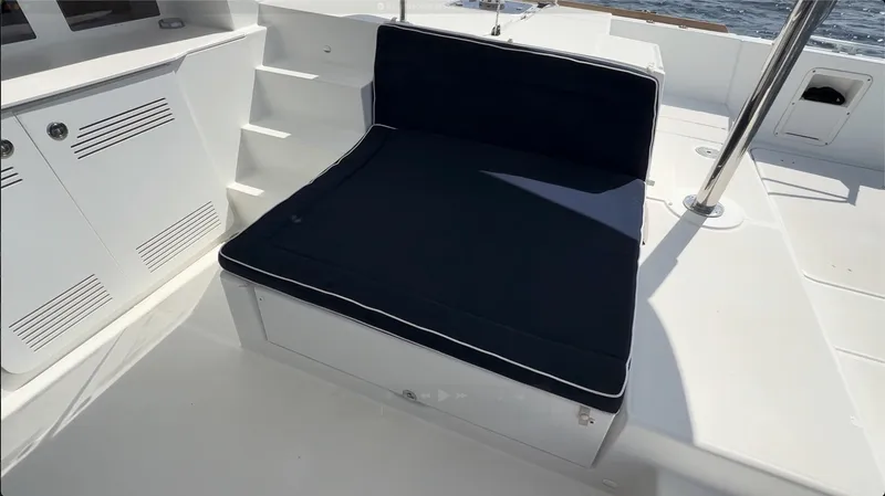 Ivana V Yacht Photos Pics Luxurious seating area on a 2012 Lagoon 450 catamaran deck.