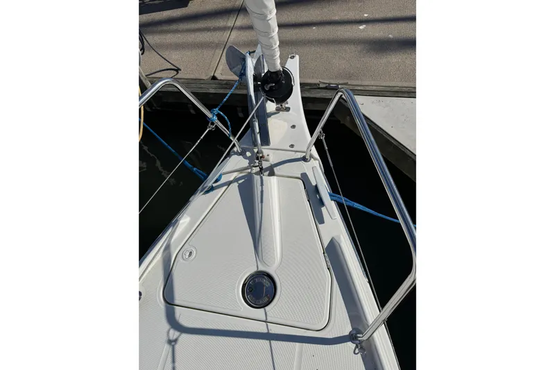 Kaifu Yacht Photos Pics Bow of 2020 Beneteau Oceanis 30.1 sailboat docked at marina.