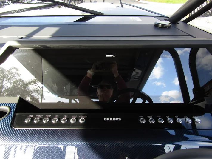  Yacht Photos Pics 2024 BRABUS Shadow 900 ST dashboard with sleek controls and reflective display.