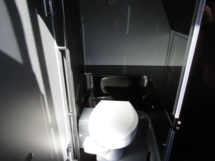  Yacht Photos Pics 2024 BRABUS Shadow 900 ST interior bathroom with modern design and sleek finishes.