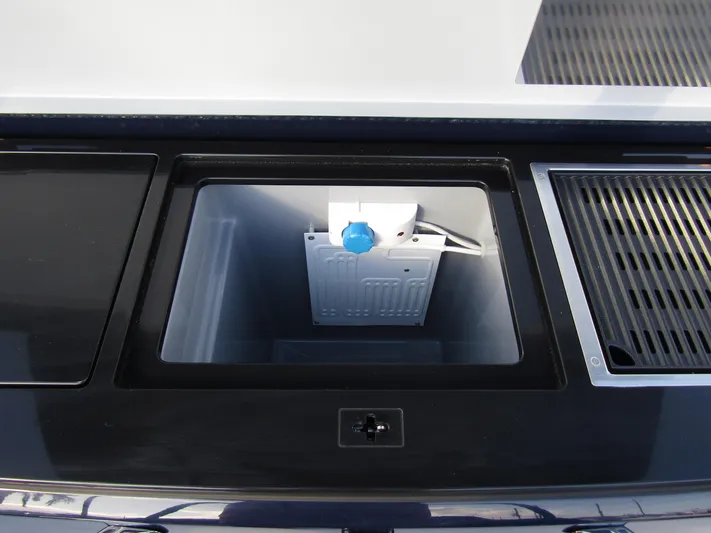  Yacht Photos Pics 2024 BRABUS Shadow 900 ST interior compartment detail with sleek design elements.