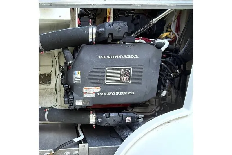  Yacht Photos Pics Engine compartment of a 2005 Carver 36 Mariner with Volvo Penta engine.