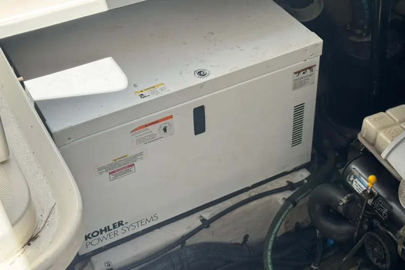  Yacht Photos Pics Kohler power system in 2010 Sea Ray 390 Sundancer engine compartment.