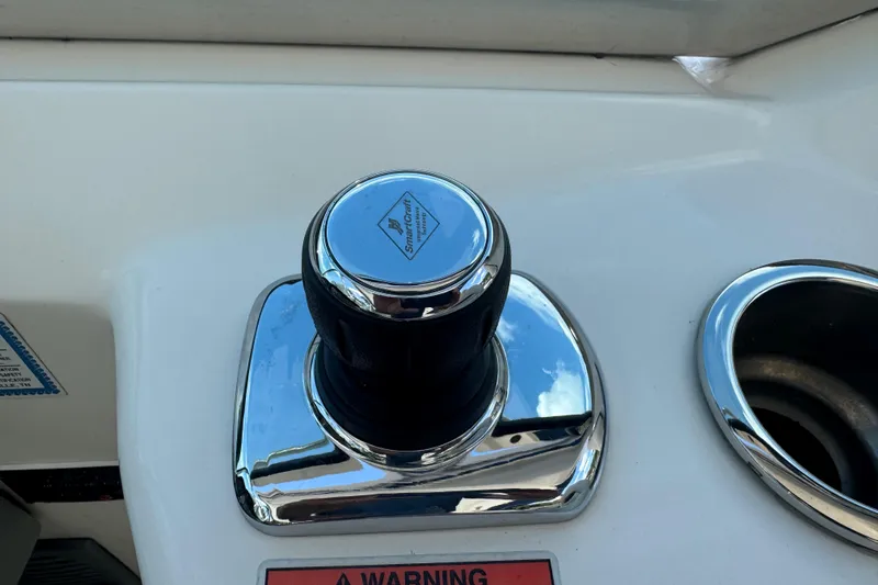  Yacht Photos Pics Joystick control on 2010 Sea Ray 390 Sundancer boat dashboard.