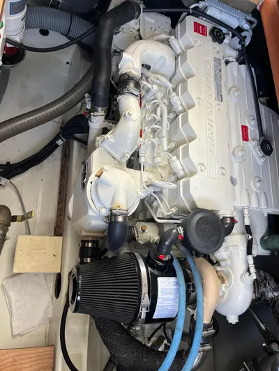 Eleven Seven Yacht Photos Pics Engine of 2013 Beneteau Swift Trawler 34, showcasing detailed components and layout.