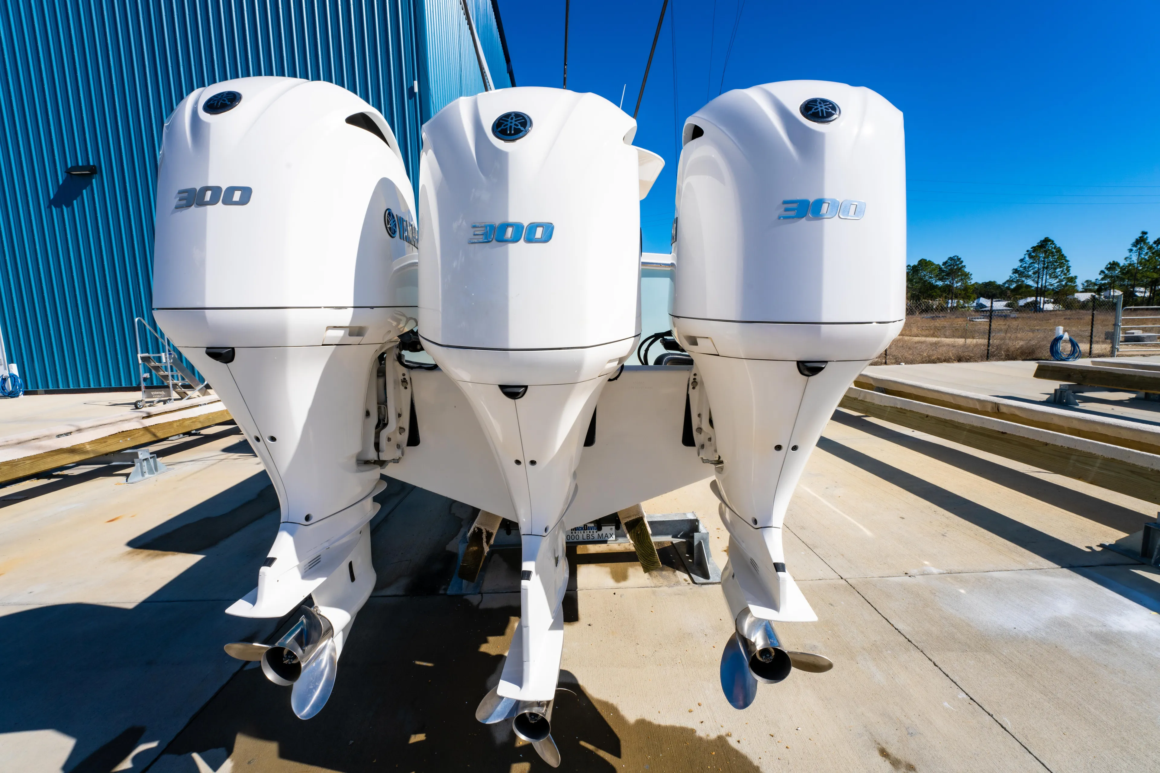  Yacht Photos Pics Triple 300 horsepower outboard engines on a 2019 Regulator 34 boat.