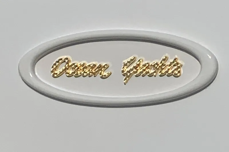 Fryedays Off Yacht Photos Pics Ocean Yachts logo on 2003 Ocean Yachts 43 Super Sport model.