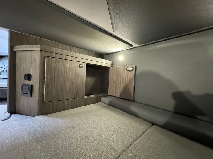  Yacht Photos Pics Interior cabin of 2025 Ranieri CAYMAN 38.0 EXECUTIVE with storage compartments.