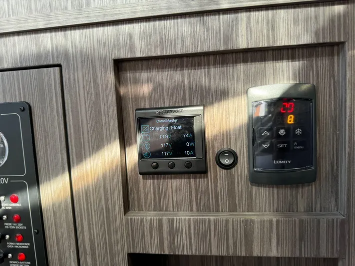  Yacht Photos Pics Control panel of 2025 Ranieri CAYMAN 38.0 EXECUTIVE boat with digital displays.
