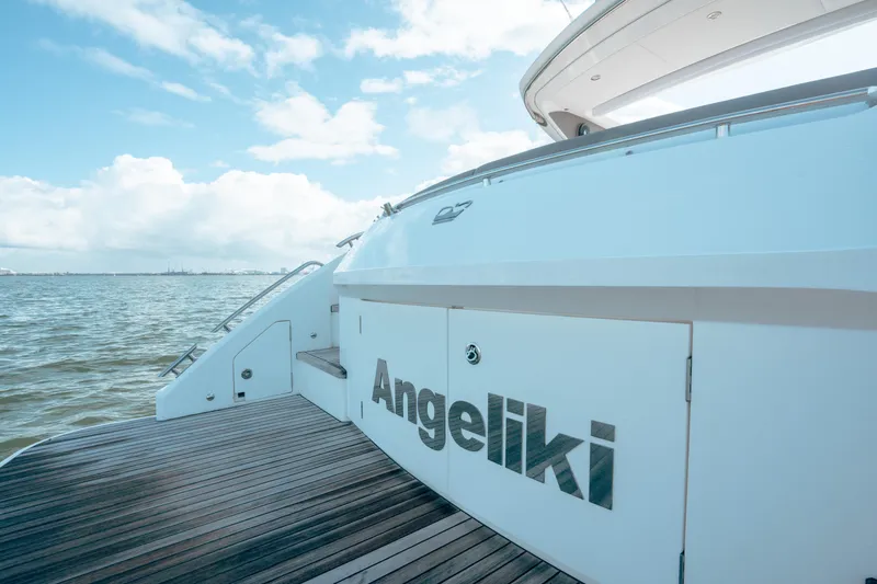 Angeliki Yacht Photos Pics Princess V40 yacht named Angeliki on the water, 2021 model.