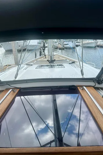 Mystic Impression Yacht Photos Pics 2022 Elan Impression 50.1 yacht deck view at marina.