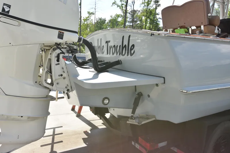 Double Trouble Yacht Photos Pics Custom Carolina 28 Cape Lookout boat, 2007 model, repowered in 2019, with outboard motor.