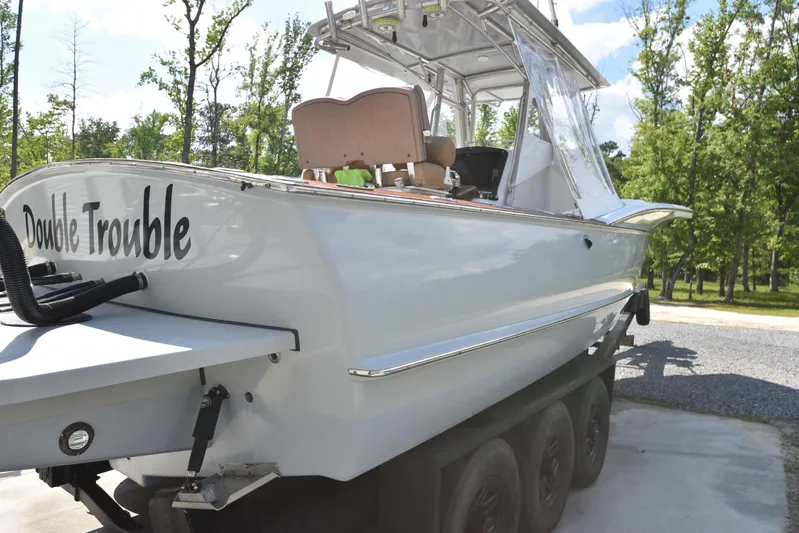 Double Trouble Yacht Photos Pics Custom Carolina 28 Cape Lookout boat, 2007 model, repowered in 2019, named "Double Trouble."