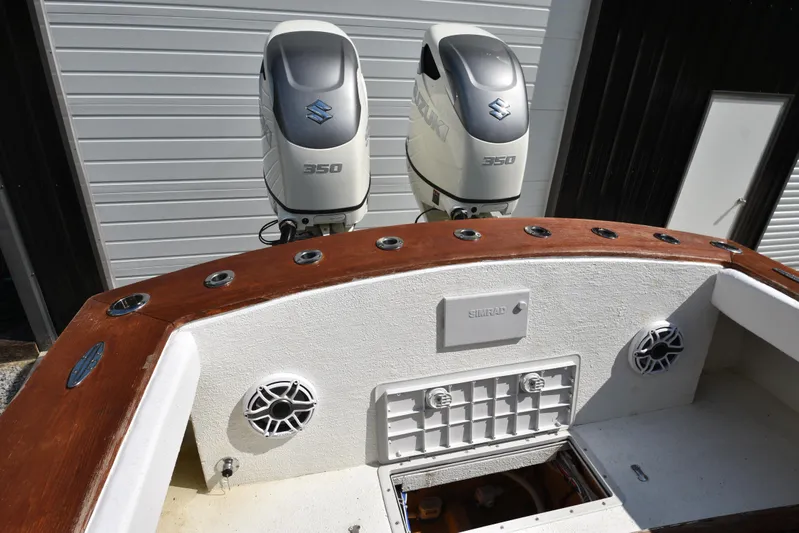 Double Trouble Yacht Photos Pics Custom Carolina 28 Cape Lookout boat with twin Suzuki 350 engines, 2019 repower, 2007 model.