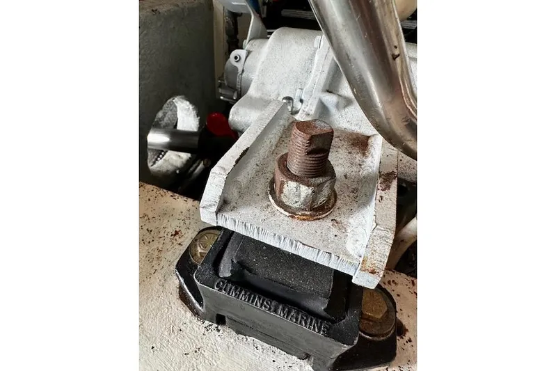  Yacht Photos Pics Engine mount detail of 2001 Silverton 42 Convertible boat.