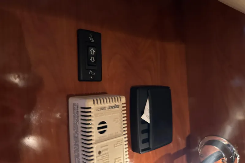  Yacht Photos Pics Control panel and thermostat on 2006 Four Winns 378 Vista boat interior.