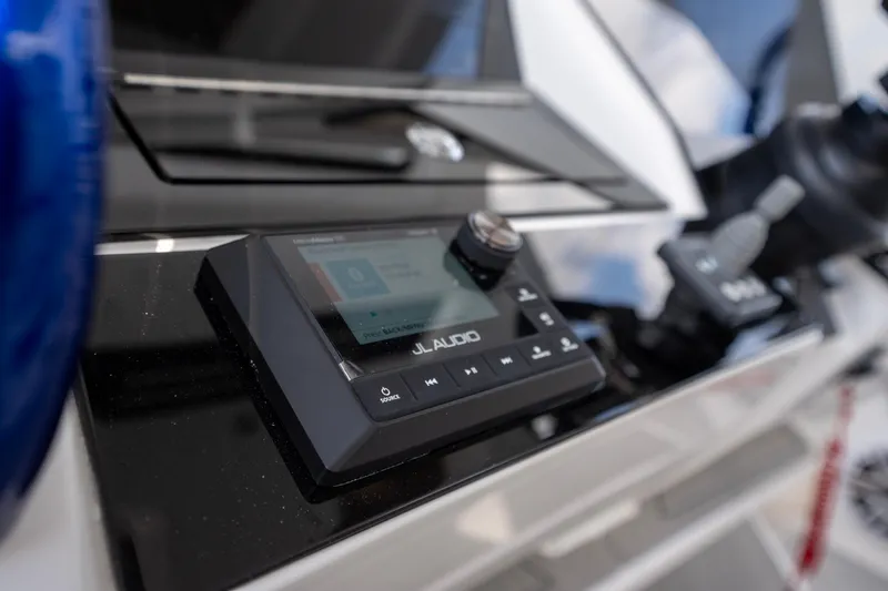  Yacht Photos Pics Control panel of 2024 Deep Impact 399 Sport boat featuring JL Audio system.