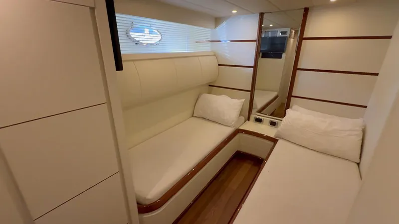  Yacht Photos Pics Luxurious cabin interior of 2005 Astondoa 72 yacht with twin beds and elegant design.