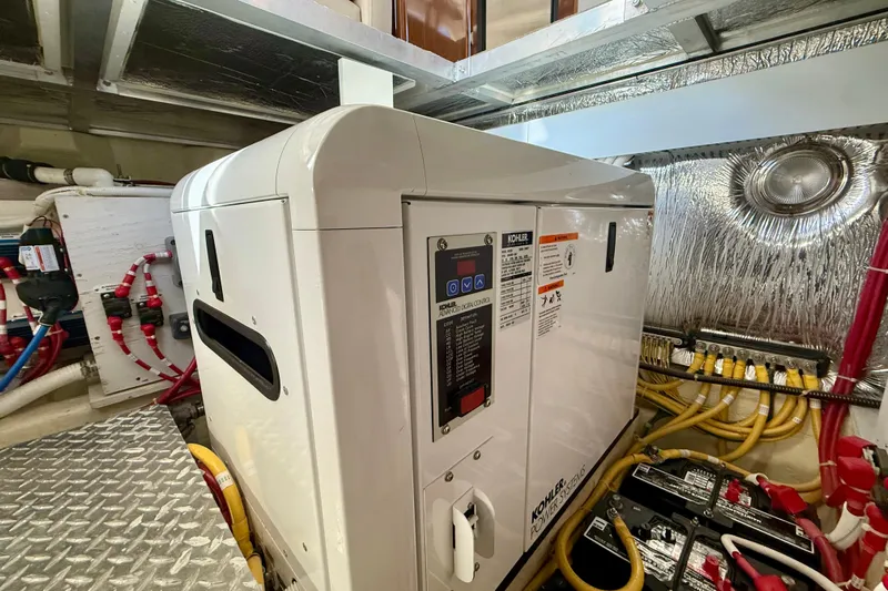 Yacht Photos Pics Engine room of 2009 Carver 43 Super Sport with Kohler generator and wiring.