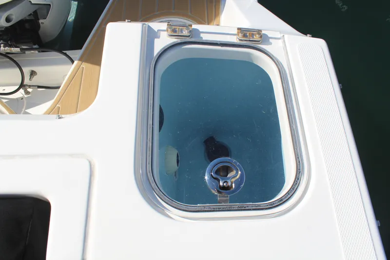 Going To The Sun Yacht Photos Pics Boston Whaler 240 Vantage 2023, deck detail with glass cover.