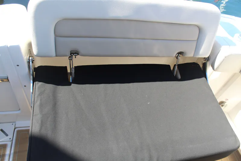 Going To The Sun Yacht Photos Pics Rear seat of the 2023 Boston Whaler 240 Vantage boat.