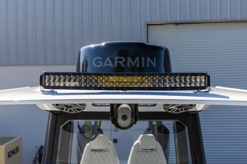  Yacht Photos Pics 2024 Freeman 28 boat with Garmin radar and LED light bar.