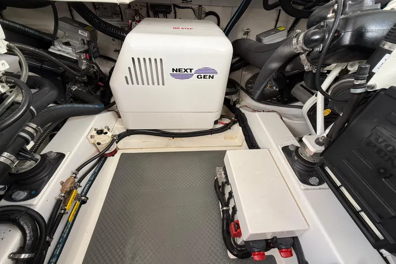  Yacht Photos Pics Engine room of 2017 Grand Banks 44 Eastbay SX with Next Gen generator.