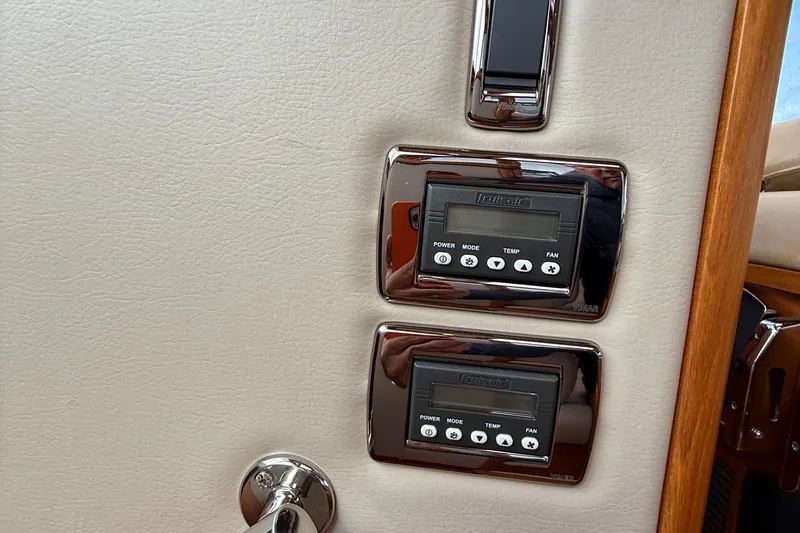  Yacht Photos Pics Control panels on 2017 Grand Banks 44 Eastbay SX yacht interior.