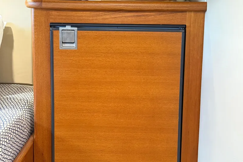  Yacht Photos Pics Wooden cabinet door on 2017 Grand Banks 44 Eastbay SX yacht interior.