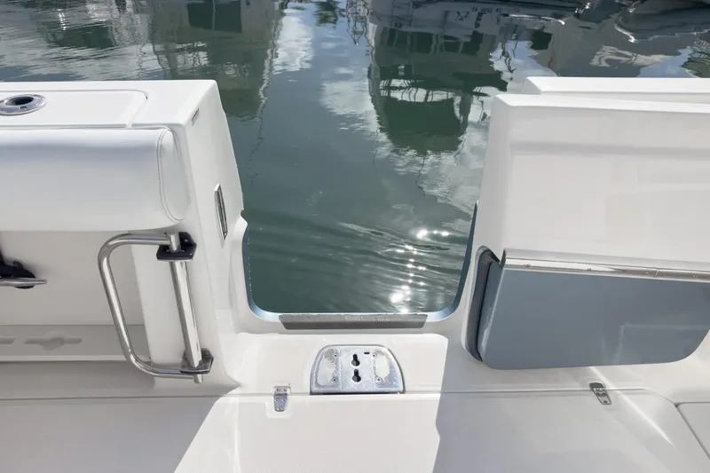 Vaquero Chingon Yacht Photos Pics 2016 Boston Whaler 370 Outrage boat deck with water view.