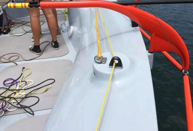  Yacht Photos Pics Sailing deck of 2012 Westerly GF 42 Custom with ropes and equipment.