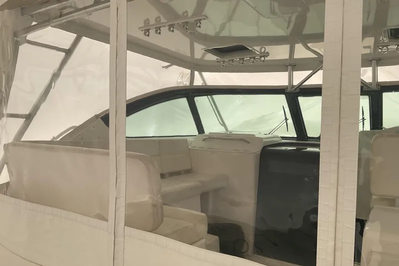 Son Days Yacht Photos Pics Interior view of 2006 Tiara Yachts 3800 Open, featuring enclosed seating area.