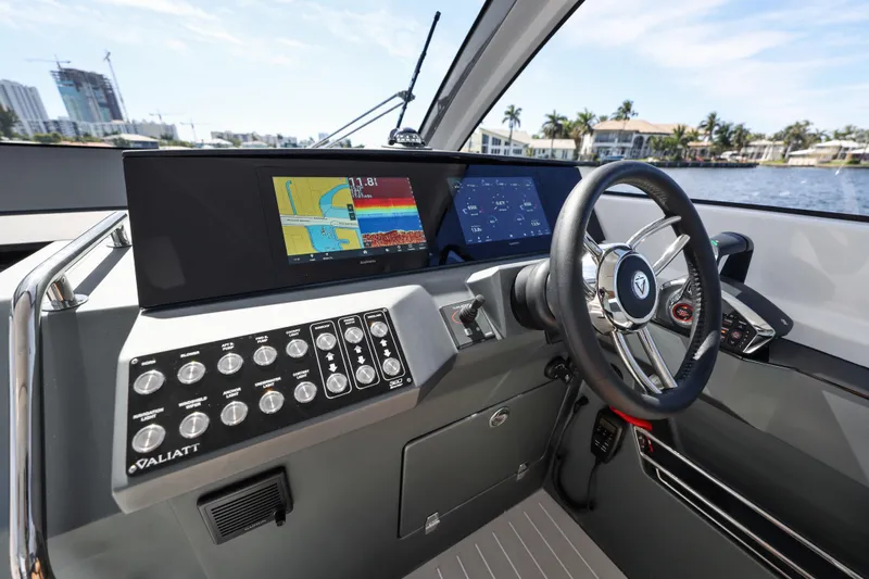  Yacht Photos Pics 2025 VALIATT YACHTS 380 Bowrider dashboard with advanced navigation and control systems.
