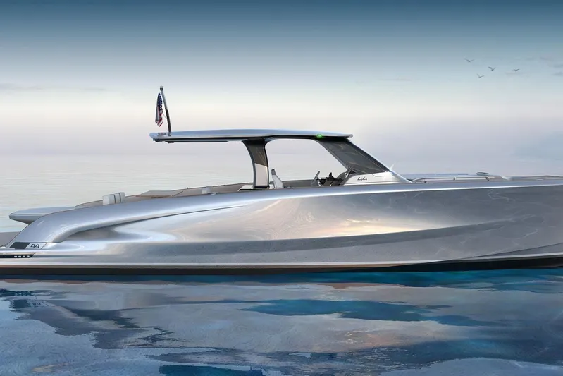  Yacht Photos Pics 2026 Solaris Power 44ST luxury yacht on calm waters, sleek design, modern elegance.