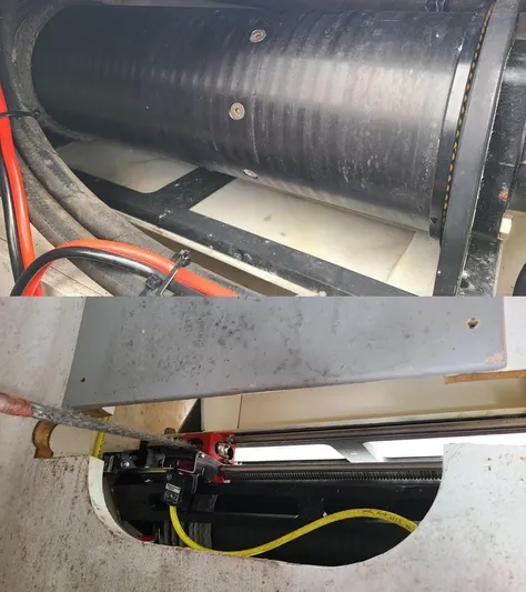 Sovereign Yacht Photos Pics 2006 Lidgard Custom Catamaran engine components with visible wiring and mechanical parts.