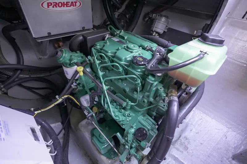 Nostos Yacht Photos Pics Engine room of 2020 Nautitech 40 Open catamaran with Proheat system.