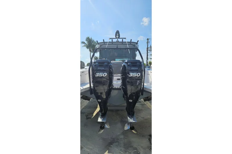 Stardust Yacht Photos Pics 2021 Axopar 37 XC Cross Cabin with twin 350 HP outboard engines.