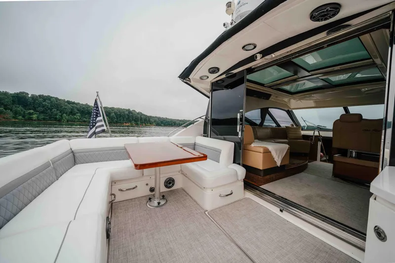  Yacht Photos Pics Luxurious 2013 Sea Ray 510 Sundancer yacht with spacious seating and elegant interior.
