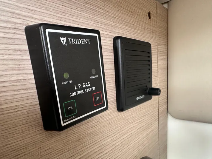 Brave Coquina Yacht Photos Pics L.P. gas control system on 2020 Fountaine Pajot Lucia 40 yacht.