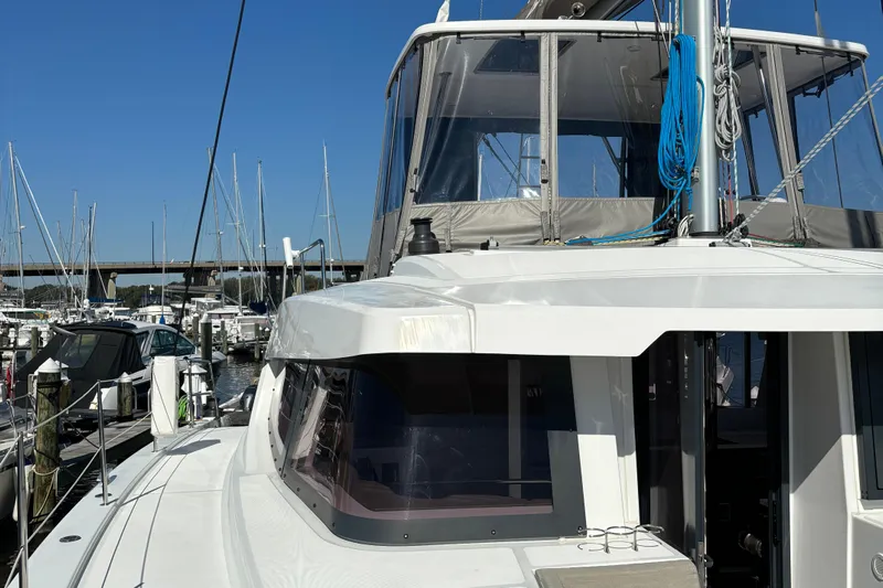 C Dreams Yacht Photos Pics 2022 Bali 4.6 yacht docked at marina, showcasing sleek design and modern features.