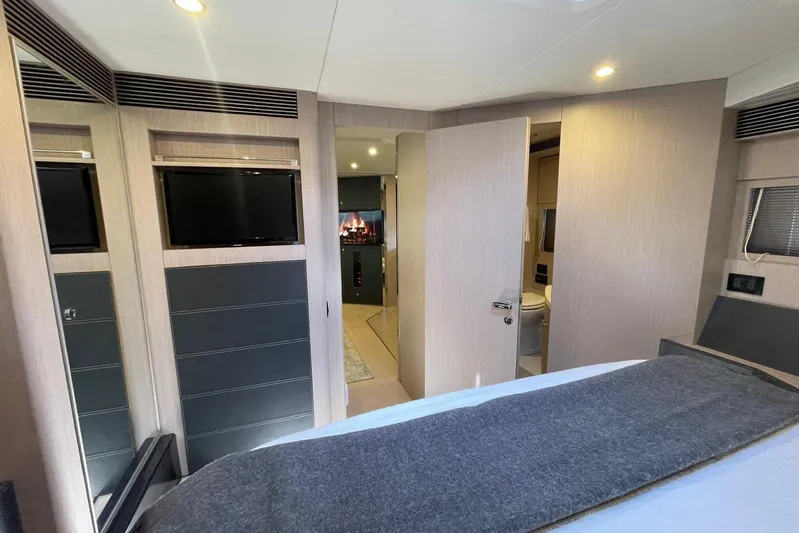 Andiamo Yacht Photos Pics Luxurious interior of 2016 Riva 63 Virtus yacht with modern design and amenities.