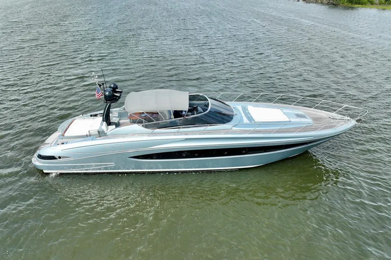 Andiamo Yacht Photos Pics 2016 Riva 63 Virtus luxury yacht cruising on open water.