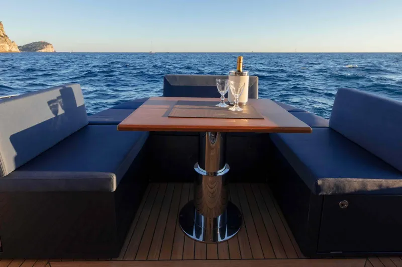  Yacht Photos Pics Luxurious Solaris Power 48 Flybridge yacht deck with ocean view, 2026 model.