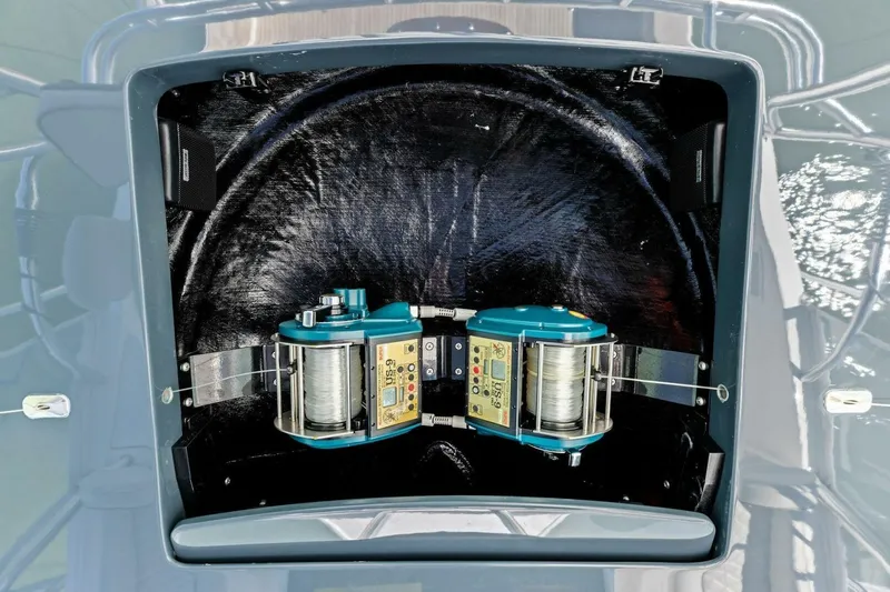 Olde Floridian Yacht Photos Pics 2023 Vikiing convertible boat with advanced fishing reel system.