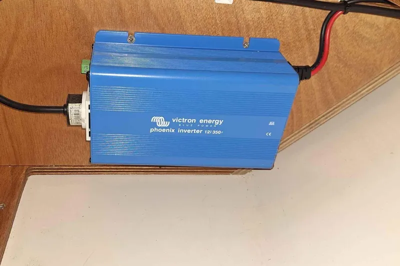  Yacht Photos Pics Blue Victron Energy Phoenix Inverter 12/350 installed on Hanse 385, 2014 model.