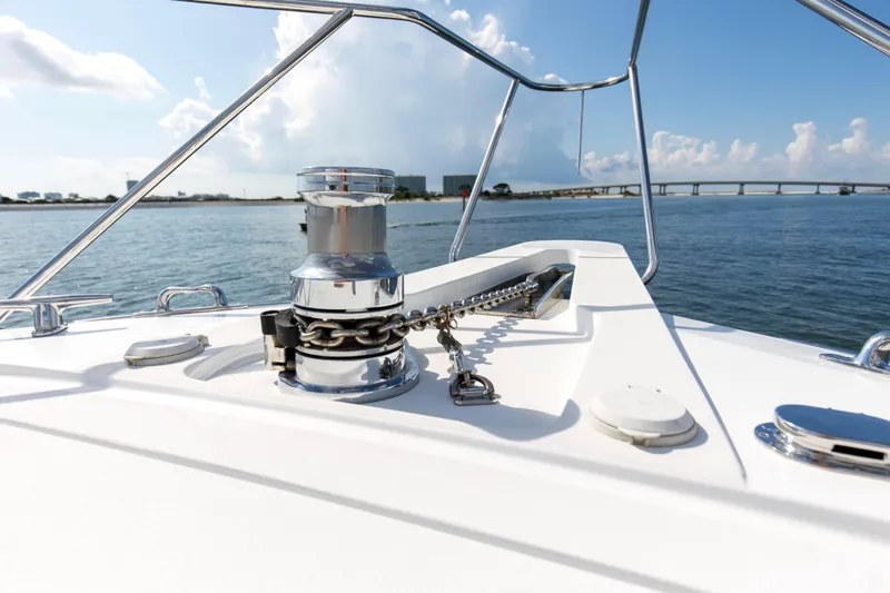 Refuge Yacht Photos Pics 2007 68 Hatteras 68 Enclosed Bridge REFUGE Windlass