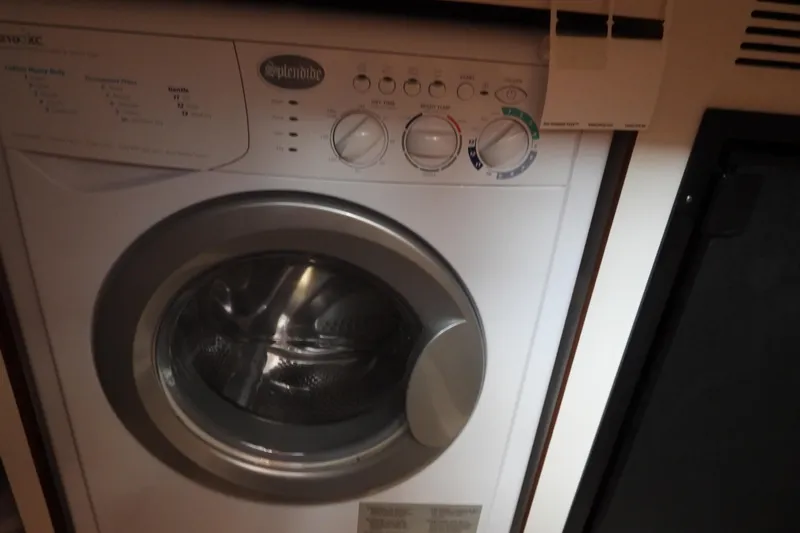 Yacht Photos Pics Splendide washing machine inside 2015 Grand Banks 46 Eastbay SX yacht interior.