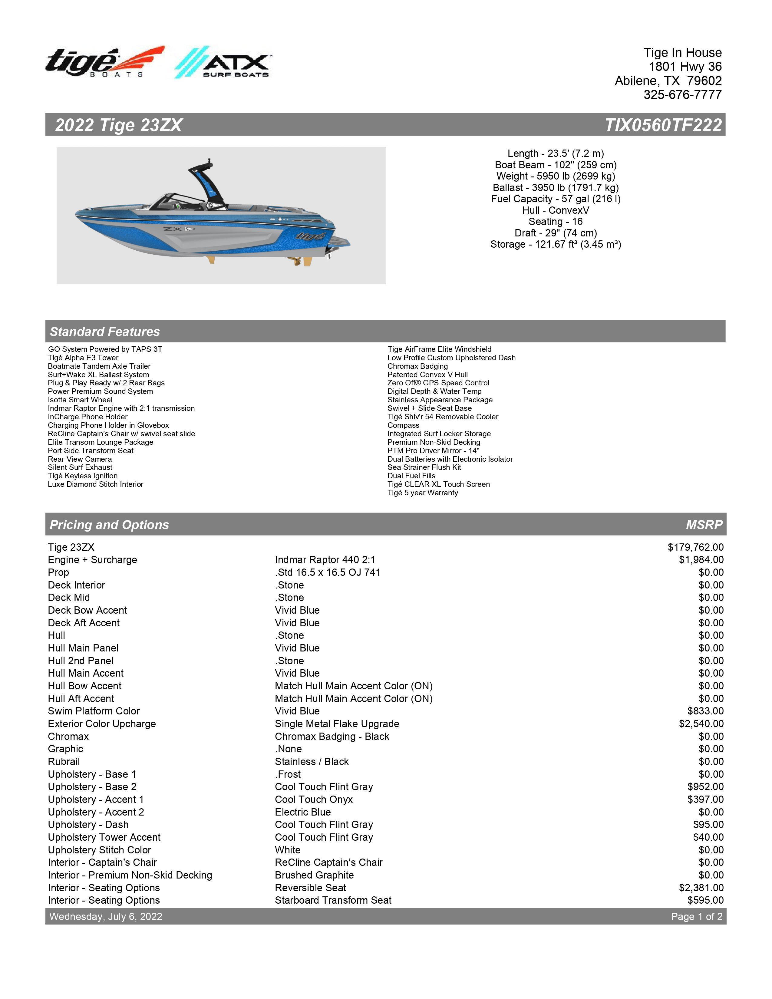 2022 Tigé 23ZX Ski and Wakeboard for sale - YachtWorld