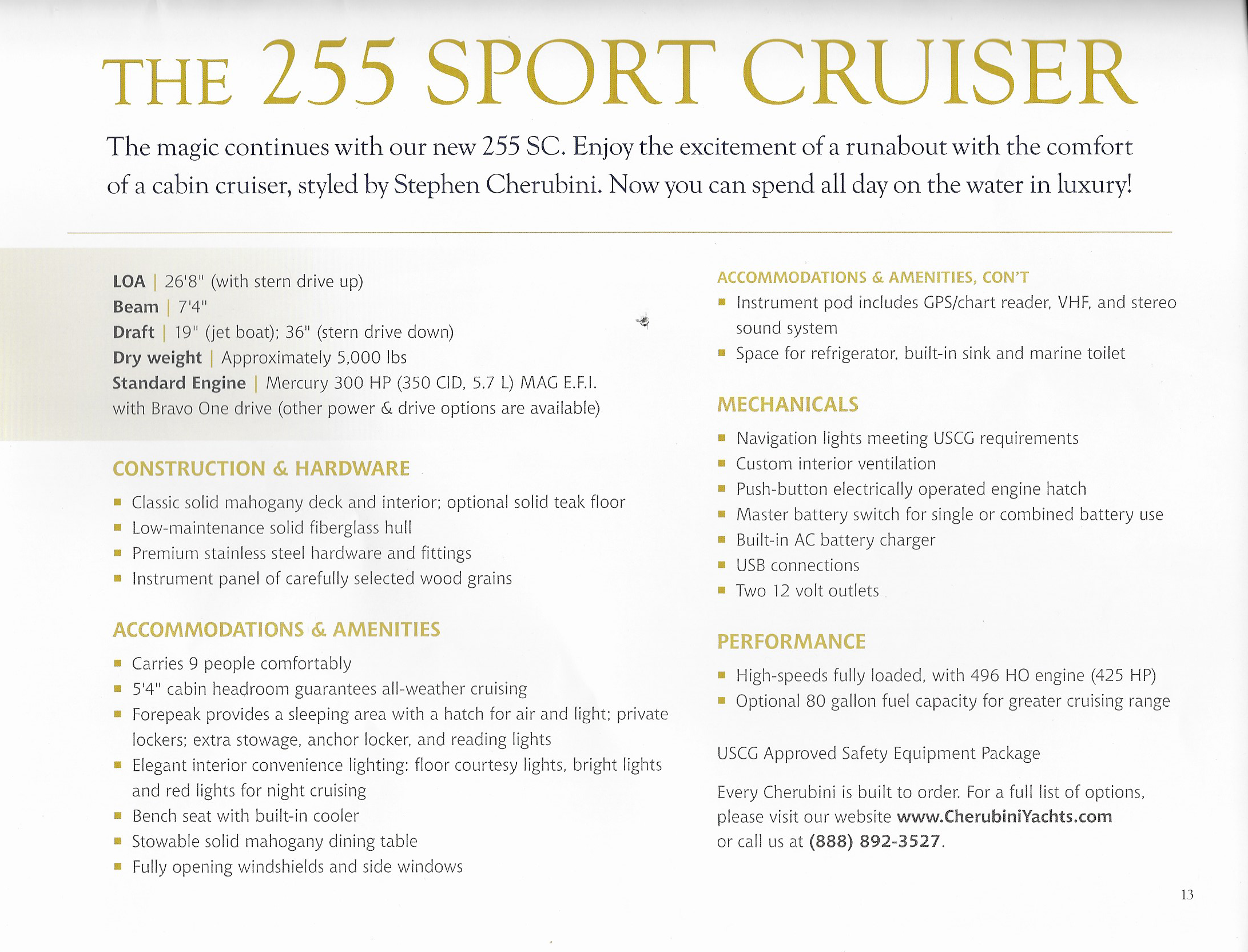 2013 Cherubini 255 Sport Cruiser