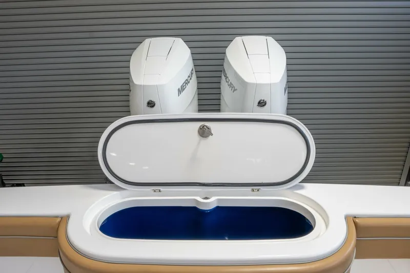 T/t Silvertime Yacht Photos Pics 2023 Valhalla Boatworks V-33 with dual Mercury engines and open livewell.